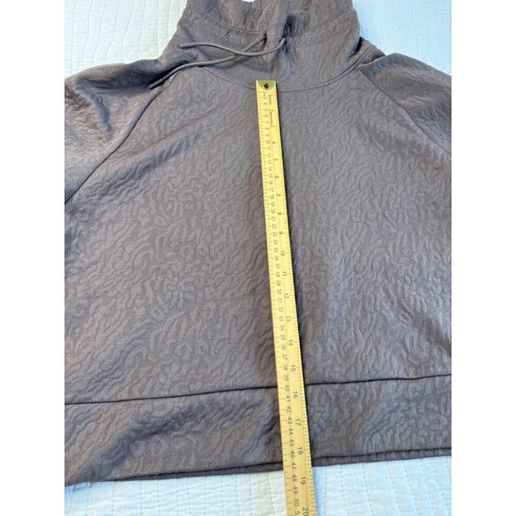 Juicy Couture Sport Cropped Quilt Top High Neck SZ XL Gym Mauve Taupe NEW - Picture 6 of 11